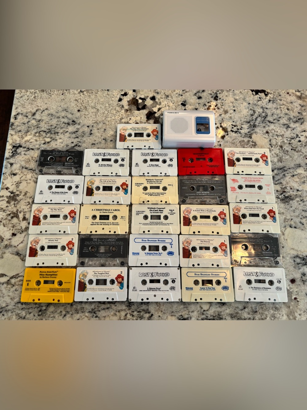 Adventures in odyssey cassette tape and player bundle lot